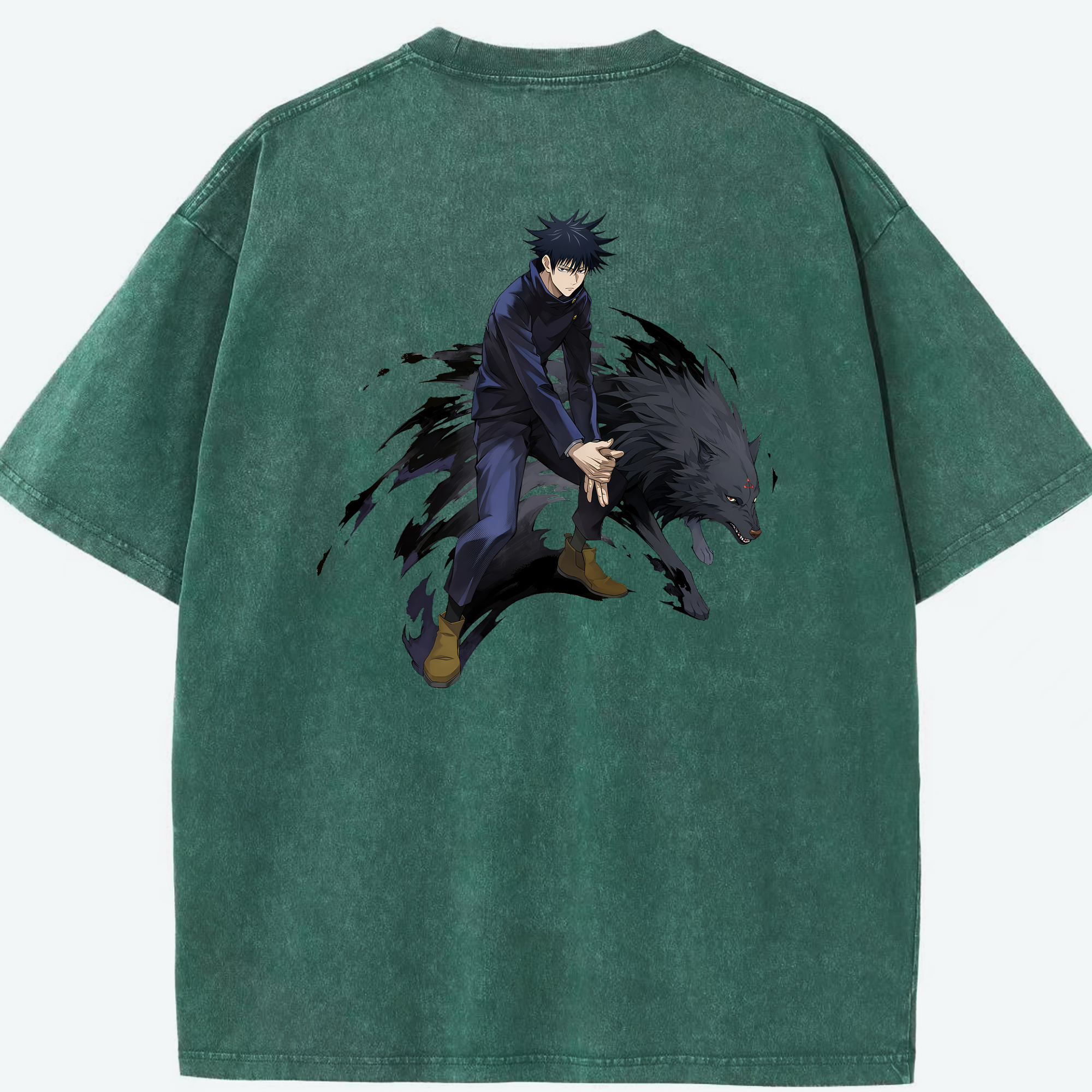 （画像用） 呪術廻戦 Jujutsu Kaisen 綿100% ヴィンテージ風 半袖Tシャツ（背面プリント）